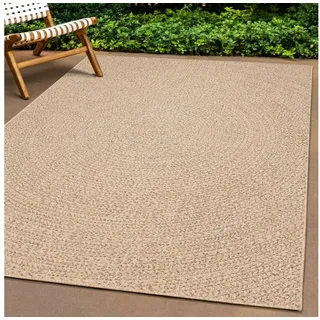 The CarPET Teppich »Kansas«, rechteckig, 1 mm Höhe, moderner robuster In und Outdoor Teppich Jute Look beige