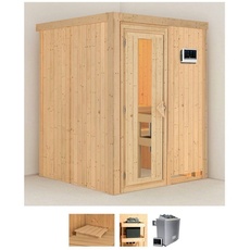 Bild Sauna »Norma«, (Set), 9 KW-Bio-Ofen mit externer Steuerung beige