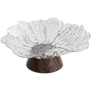 RNXRZANK Obstschale auf Fuß, Elegante Servierschale mit Ständer, Gemüsehalter, Serviertablett – Ideal Als Einzugsgeschenk Oder Tischdekoration, Weiß