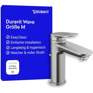 Duravit Wave Einhandmischer Edelstahl Gebürstet