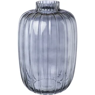 Creativ deco Tischvase, (1 St.), Glas mit Schliff, blau