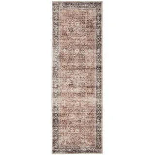 benuta Vintage-Läufer George waschbar 80x240 cm , Multicolor , Kunststoff , Vintage , Rechteckig , 80x240 cm , Oeko-Tex® Standard 100 , in verschiedenen Größen erhältlich, rutschfeste Unterfläche, waschbar , Teppiche und Böden, Teppiche, Teppichläufer, Läufer