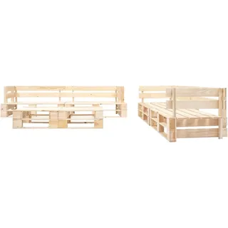vidaXL 6-tlg. Paletten-Lounge-Set Holz Natur - Braun