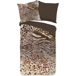 Duvet cover Pure 135x200 + 1* 80x80 cm - animal print - Braun