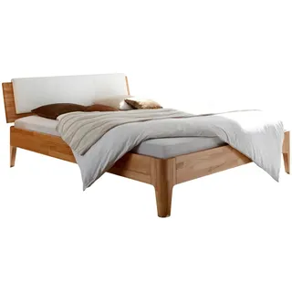 Hasena Bett , Weiß, Buchefarben , Holz, Textil , Kernbuche , massiv , 180x200 cm , gepolstertes Kopfteil, in verschiedenen Holzarten erhältlich, in verschiedenen Größen erhältlich , Schlafzimmer, Komplette Schlafzimmer und Serien, Schlafzimmerserien