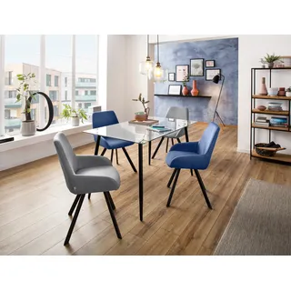 OTTO home Danny 140 x 76 x 80 cm transparent/schwarz