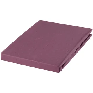 Spannbettlaken Zwirnjersey 6900 140 x 200 - 160 x 220 cm aubergine