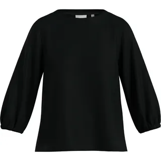 Comma Sweatshirt, Boxy Passform, Rundhals, schwarz