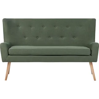 BELIANI Sofa Grün Polsterbezug 2-Sitzer Küchensofa mit Holzgestell Modern Wohnzimmer Salon Möbel Wohnecke Sitzecke Küche - Grün