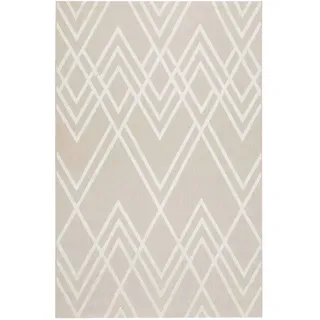Esprit Outdoorteppich , Creme, Weiß , Textil , Raute , rechteckig , 80x150 cm , Textiles Vertrauen - Oeko-Tex® , für Fußbodenheizung geeignet, in verschiedenen Größen erhältlich, feuchtraumgeeignet, pflegeleicht, leicht zusammenrollbar , Teppiche und Böden, Teppiche, Outdoorteppiche