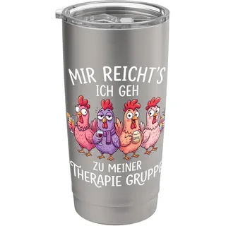 Mir Reichts Ich Geh Zu Meiner Therapie Gruppe Hühner Doppelwandiger Edelstahl-Thermobecher