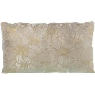 DRW Rechteckiges Kissen aus Polyester mit Blumen