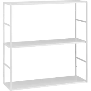 Hängeregal aus Metall 60 cm x 60 cm x 20 cm Weiss matt