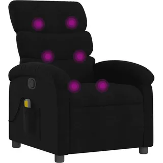Massagesessel Schwarz Stoff - Schwarz