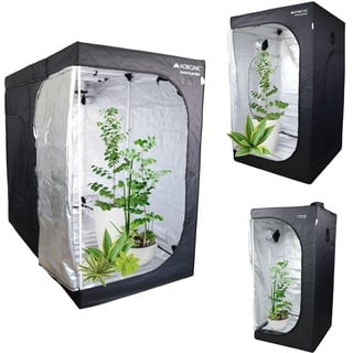 Mobiclinic®, Growzelt, Indoor, 240x120x200cm, Premium Mylar 97% reflektierend, Hydroponisches System, Growbox, Wasserdicht, Herausnehmbarer Boden, Dickes Nylongewebe, Stabile Struktur, Grow Tent