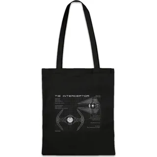 Urban Backwoods Tie Blueprint, Stofftasche, Farbe: Schwarz