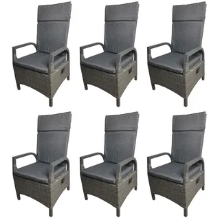 Gardissimo RIO Alu Polyrattan Loungesessel Dining Sessel verstellbare Lehne