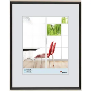 walther design Bilderrahmen schwarz 50 x 75 cm Galeria Kunststoffrahmen KB075H