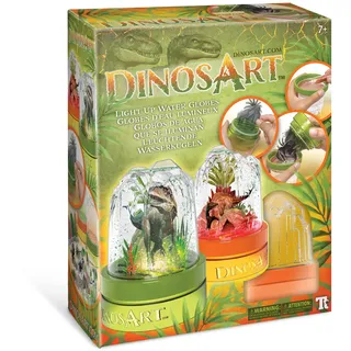 Dinos Art Kreativset Wasserkugeln mit Licht, Schneekugeln zum selber Basteln, ab 7 Jahre