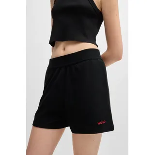 Shorts HUGO UNDERWEAR "SHUFFLE_SHORTS", Damen, Gr. M (38), N-Gr, schwarz, Jersey, Obermaterial: 48% Baumwolle, 48% Modal, 4% Elasthan, unifarben, körpernah ca. Mitte Oberschenkel, Hosen Shorts, mit Logoschriftzug