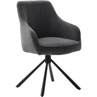 MCA Furniture Esszimmerstuhl Kasama Polsterstuhl mit Armlehne drehbar, Belastbarkeit120 kg, Sitzhöhe ca. 51 cm