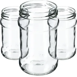 KADAX 10st kleine Einmachgläser 315 ml, fi66, Gläser für Honig, Marmeladengläser, Luftdichte Gläschen, Einmachglas, Rundgläser, Konfitürengläser, Honiggläser (10 Stück, Ohne Deckel)