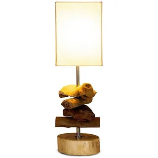 levandeo Tischlampe Treibholz Beige