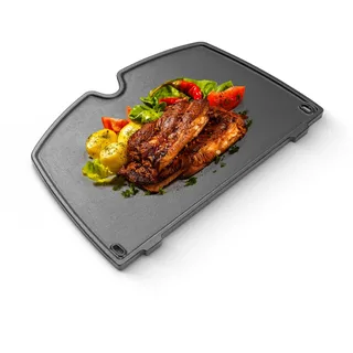 6559 Gusseisen Grillplatte für Weber Q200, Q220, Q240, Q260, Q2000, Q2200, Q2400 Series Gasgrill Modelle, 38,9CM Grillrost Zubehör Griddle Platte für Weber Gasgrills Ersatzteile