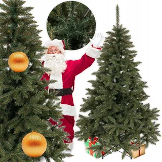 Künstlicher Weihnachtsbaum, wie ein echter, Kaukasische Fichte, Premium, 220 cm, dicht, + Ständer - Grün
