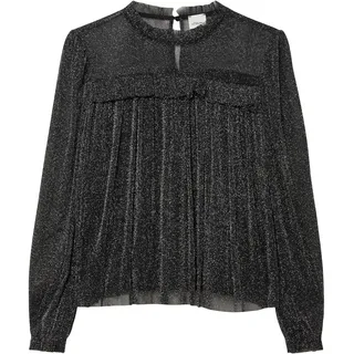 s.Oliver Festliches Shirt aus Glitzermesh mit Rüschen