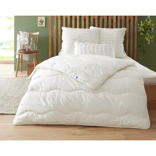 Badenia Trendline Eco Steppbett Aerelle Blue Duo 155 x 220 cm, weiß, Öko- Tex Zertifiziert, produziert nach deutschem Qualitätsstandard