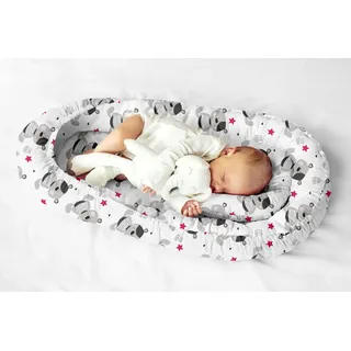 Multifunktionale Kuschelnest Babynest Kokon für Babys und Säuglinge, Nestchen, Reisebett, 100% Baumwolle, antiallergisch