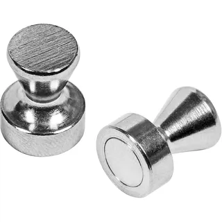 Connex Neodym-Griffmagnet – 2 Stück im praktischen Set | Extra starker Magnet – 2 kg Haftkraft – Für Haushalt, Werkstatt und Hobby – Powermagnet – Magnet mit Griff – Ø 12 x 16 mm