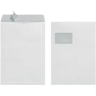 Herlitz Versandtasche C4 mit Fenster, weiss 10er