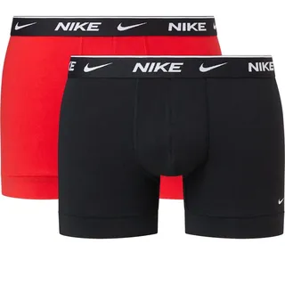 Nike Herren Trunk 2PK Slip, Rosso/Nero, XS