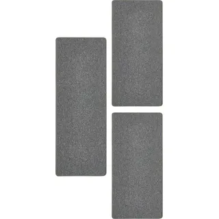 Andiamo Bettumrandung »Luton, Made in Germany« Höhe 5 mm 3 Stk. tlg. Bettvorleger, Läufer-Set für das Schlafzimmer, melierte Optik, grau