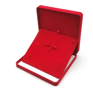 Whcctl Schmuckkästchen 19 * 19 * 3.7cm, Schmuck Geschenkbox, Samt Schmuckschatulle, Samt Groß Halsketten Box, Box Kette, Hochzeit Schmuck Lagerung, für Damenschmuck, Halsketten, Ohrringe, Ringe