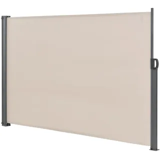 pro.tec Seitenmarkise 300 x 180 cm Beige Stahl