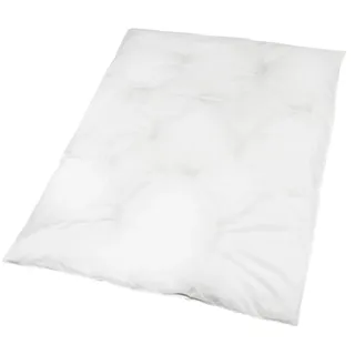 ZOLLNER Kinderbettdecke, 100x135 cm, 100% Baumwolle, Weiß , Textil - 100x135 cm - Oeko-Tex® Standard 100 - Heimtextilien, Bettwäsche - Leintücher, Kinderbettwäsche