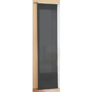 Gardinenbox Preisgünstiger Flächenvorhang Schiebegardine, transparent, unifarben, mit Zubehör, 245x60, Schwarz, 85589