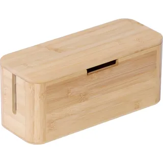 relaxdays Kabelbox aus Bambus