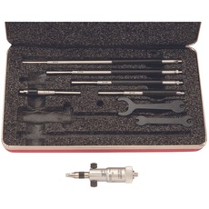 Starrett 124AZ Vollstab-Nonius-Innenmessschrauben-Set, 2-8" Bereich, 0,001" Teilung, +/- 0,0001" Genauigkeit, mit Gehäuse