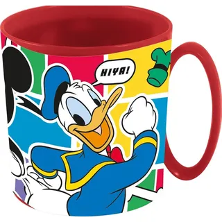 Tataway Disney Mickey Mouse Mickey Mouse Kindertasse aus Kunststoff, 350 ml, mikrowellengeeignet, Rot