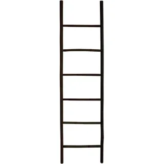 MSV Handtuchleiter Tilda Bambus 50 cm x 190 cm Schwarz Matt FSC®