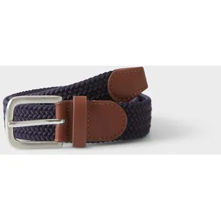 NAME IT Flechtgürtel NAME IT "NKMSIECE BELT NOOS", Jungen, Gr. 65, blau (schwarz sapphire), Web, Kunstfaser, unifarben mit Farbeinsatz, Gürtel