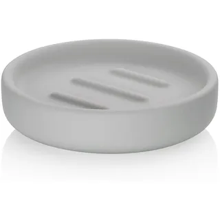 Kela Seifenschale SANA Keramik rund Hellgrau