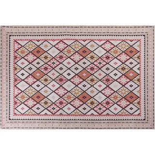 Beliani Teppich ANADAG Rot 200 x 300 cm Baumwolle