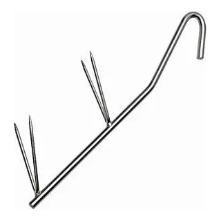 Zebco V Räucherhaken 17cm 5 Stück - Silber