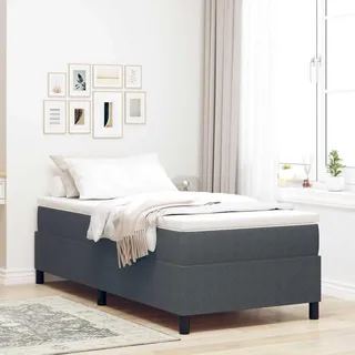 vidaXL Plattformbettgestell Dunkelgrau 100 x 200 cm Cordstoff - Grau