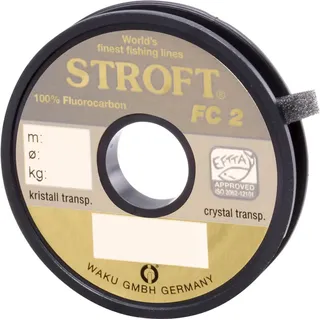 Stroft FC2 0,17mm 2,7kg 25m Kristall Transparent Fluorocarbon Angelschnur Vorfach